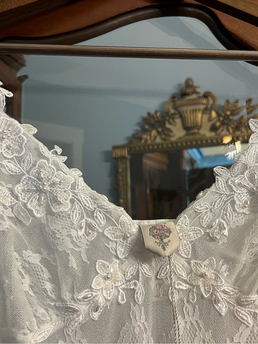In Bloom by Jonquil Lace Floral nightgown in White - Picture 6 of 8